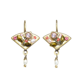 Michal Golan Pearl Blossom Alstro Earrings