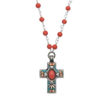 Michal Golan Aruba Cross Necklace