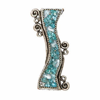 Michal Golan Mezuzah in Blue Swirl Michal Golan Mezuzah in Blue Swirl