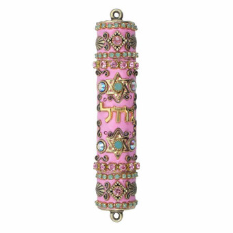 Michal Golan Luck Pink Mezuzah