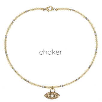 Michal Golan Dazzling Nude Eye Choker