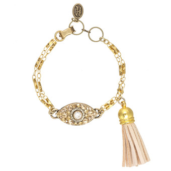 Michal Golan Dazzling Nude Eye Charm Bracelet