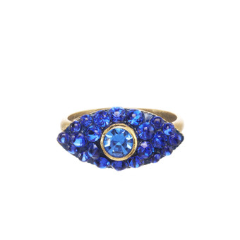 Michal Golan Dazzling Blue Small Adjustable Eye Ring