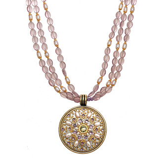 Michal Golan Amethyst Medallion Necklace