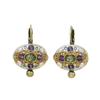 Michal Golan Amethyst Oval Earrings II