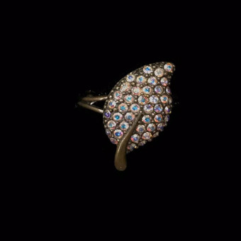 Michal Negrin Bright Leaf Adjustable Ring