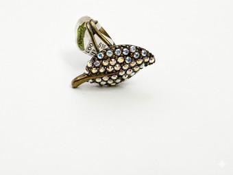 Michal Negrin Bright Leaf Adjustable Ring