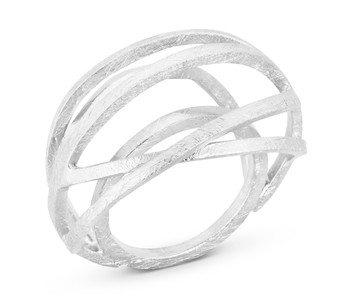 Joidart Valentina Large Silver Ring Size 8