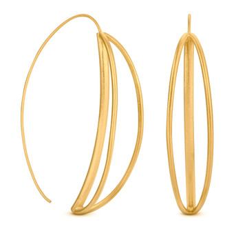 Joidart Luna Large Wire Gold Earrings