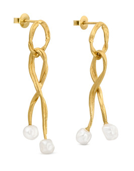 Joidart Bliss Medium Earrings with 2 Gold Pearls