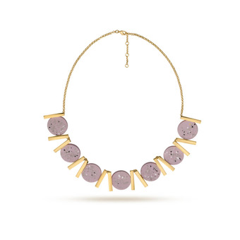 Joidart Terrazzo Large Necklace Purple Gold