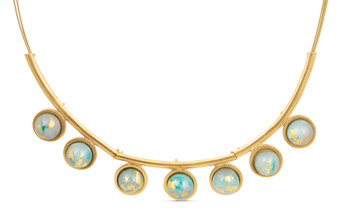 Joidart Anais Large Necklace Green Gold