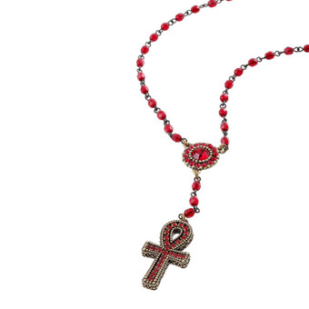 Michal Negrin Tokyo Cross Red Necklace
