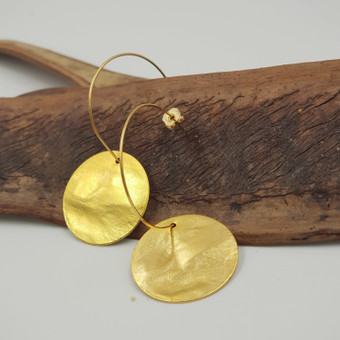 Anat Inner Circle Gold Earrings Small