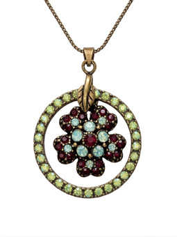 Michal Negrin Flower Dream Catcher Purple Necklace