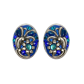 Michal Golan Cerulean Sunday Best Post or Clip Earrings