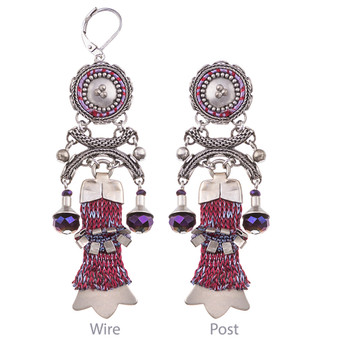 Ayala Bar Fallen in Love Deep Purple Earrings