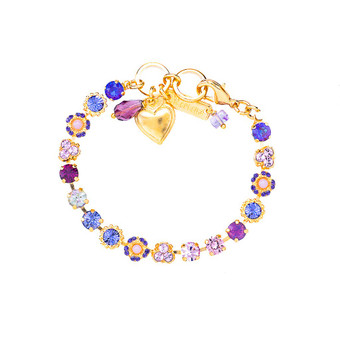 Mariana Petite Cluster and Flower Bracelet in Wildberry
