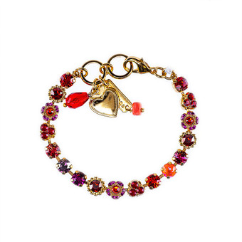 Mariana Petite Cluster and Flower Bracelet in Hibiscus