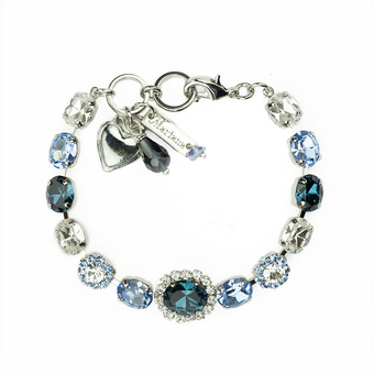 Mariana Oval Bracelet with Center Oval Cluster in Night Sky