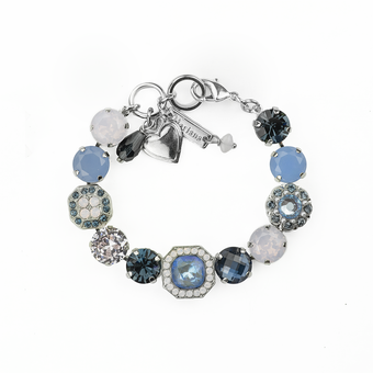 Mariana Lovable Square Cluster Bracelet in Blue Morpho