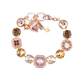 Mariana Lovable Square Cluster Bracelet in Chai