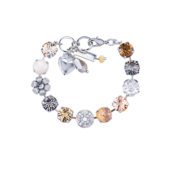 Mariana Lovable Center Flower Bracelet in Earl Grey