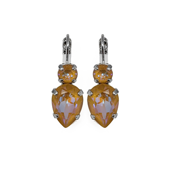 Mariana Double Round and Pear Leverback Earrings in Sun Kissed Horizon