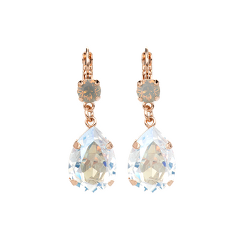 Mariana Double Stone Pear Dangle Leverback Earrings in Peace