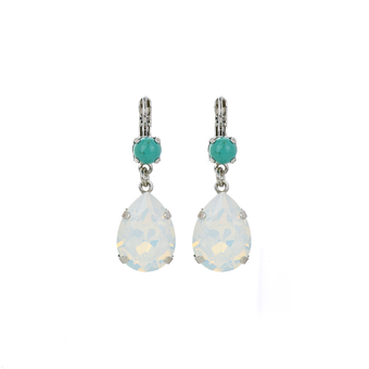 Mariana Double Stone Pear Dangle Leverback Earrings in Happiness