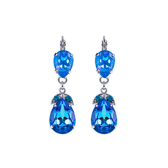 Mariana Double Stone Pear Leverback Earrings in Sleepytime