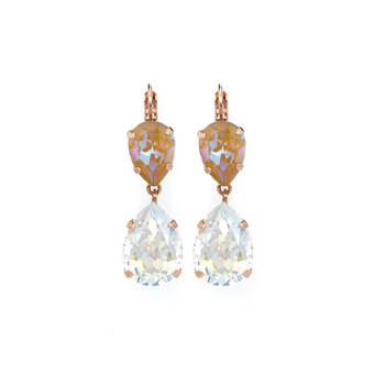 Mariana Double Pear Leverback Earrings in Sun Kissed Peace