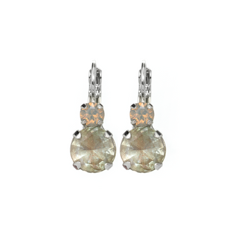 Mariana Lovable Double Stone Leverback Earrings Peace