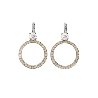 Mariana Circle Leverback Earrings in Peace