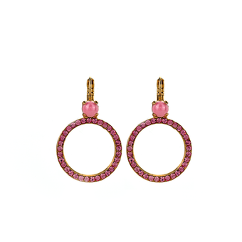 Mariana Circle Leverback Earrings in Love