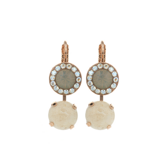 Mariana Double Stone Leverback Earrings in Peace