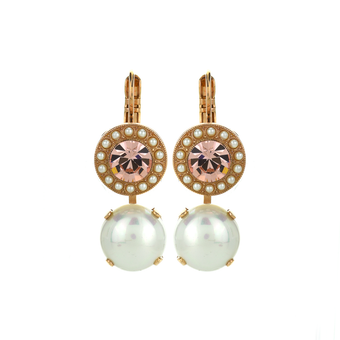 Mariana Double Stone Leverback Earrings in Romance