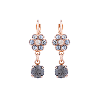 Mariana Flower Dangle Leverback Earrings Earl Grey