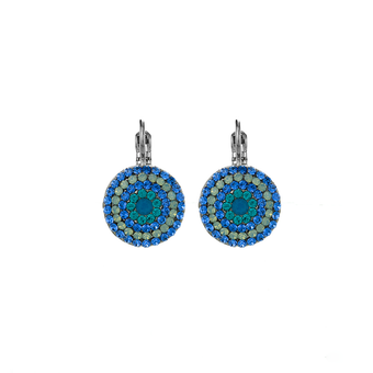 Mariana Large Pave Leverback Earrings in Serenity