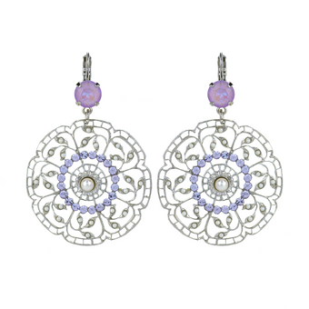 Mariana Filigree Leverback Earrings in Romance