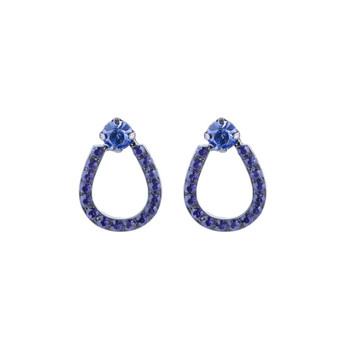 Mariana Horseshoe Post Earrings in Wildberry