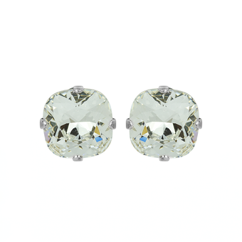 Mariana Cushion Cut Bridal Post Earrings in On A Clear Day