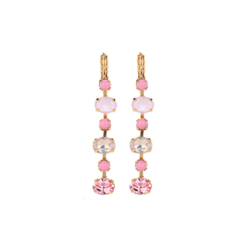 Mariana Alternating Oval and Round Leverback Earrings in Love