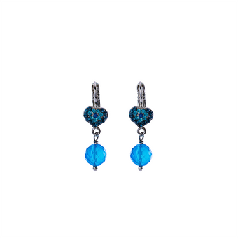 Mariana Petite Heart Dangle Leverback Earrings in Sleepytime