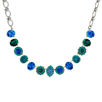 Mariana Oval Cluster Necklace in Serenity