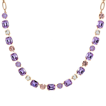 Mariana Emerald Cut and Round Necklace in Romance