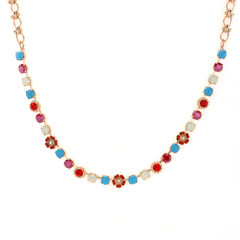 Mariana Petite and Flower Cluster Necklace in Happiness