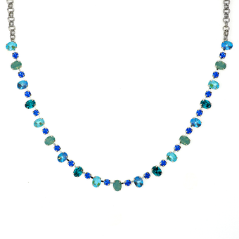 Mariana Alternating Oval and Round Necklace in Serenity