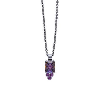 Mariana Petite Emerald Cut Pendant in Wildberry