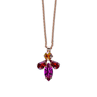 Mariana Pear Marquise Pendant in Hibiscus